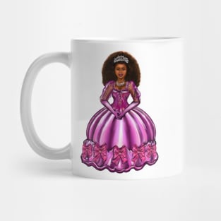 Princess -  Black Afro Princess in purple  8 ! beautiful  black girl with Afro hair, brown eyes and dark brown skin. Hair love ! Mug